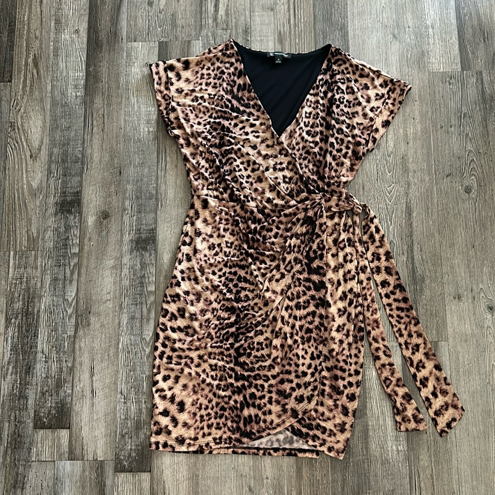 Cheetah wrap dress